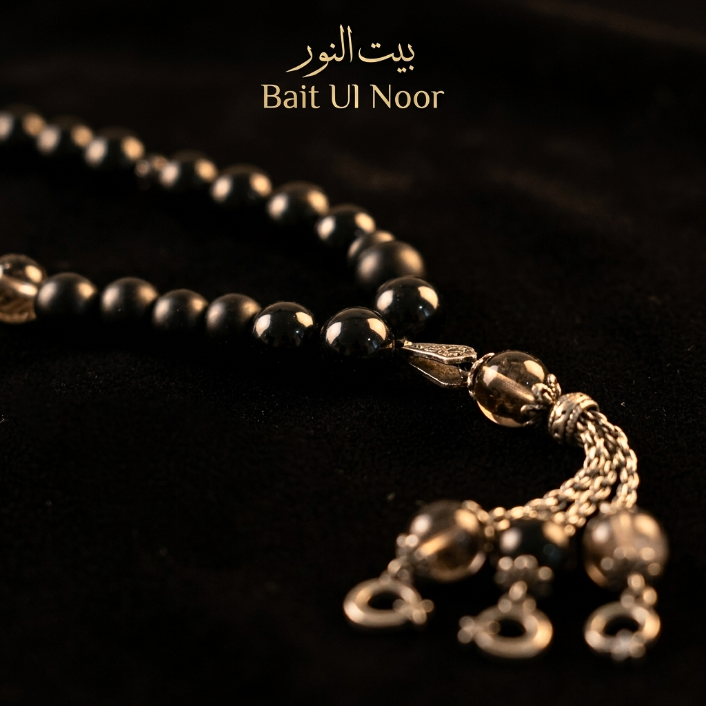 Noor Al Layl Black Aqeeq Tasbeeh